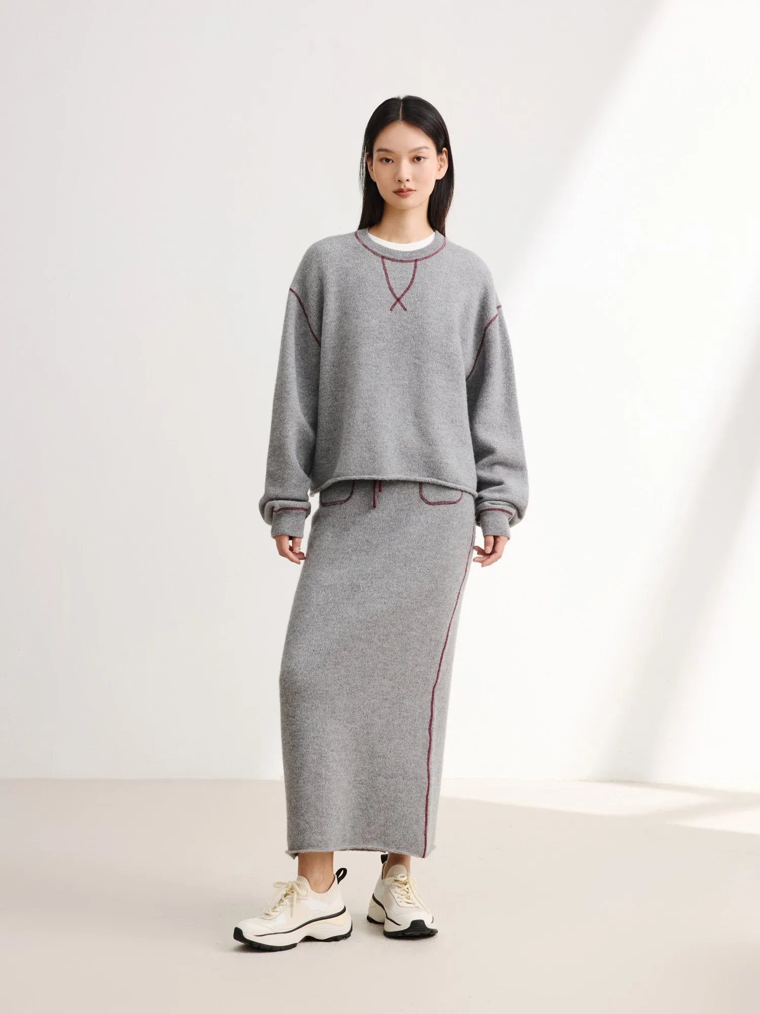 EP YAYING Knitted Sweatshirt Pullover