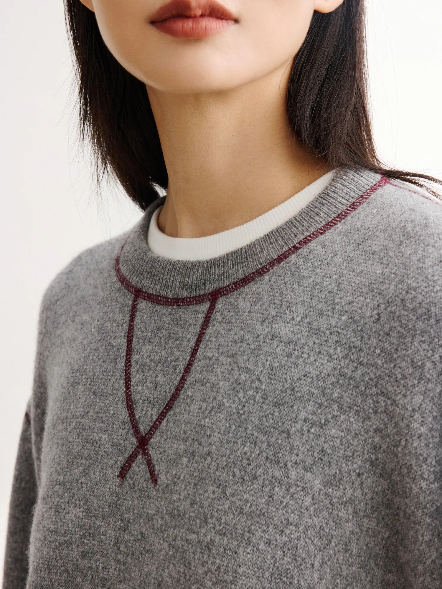 EP YAYING Knitted Sweatshirt Pullover