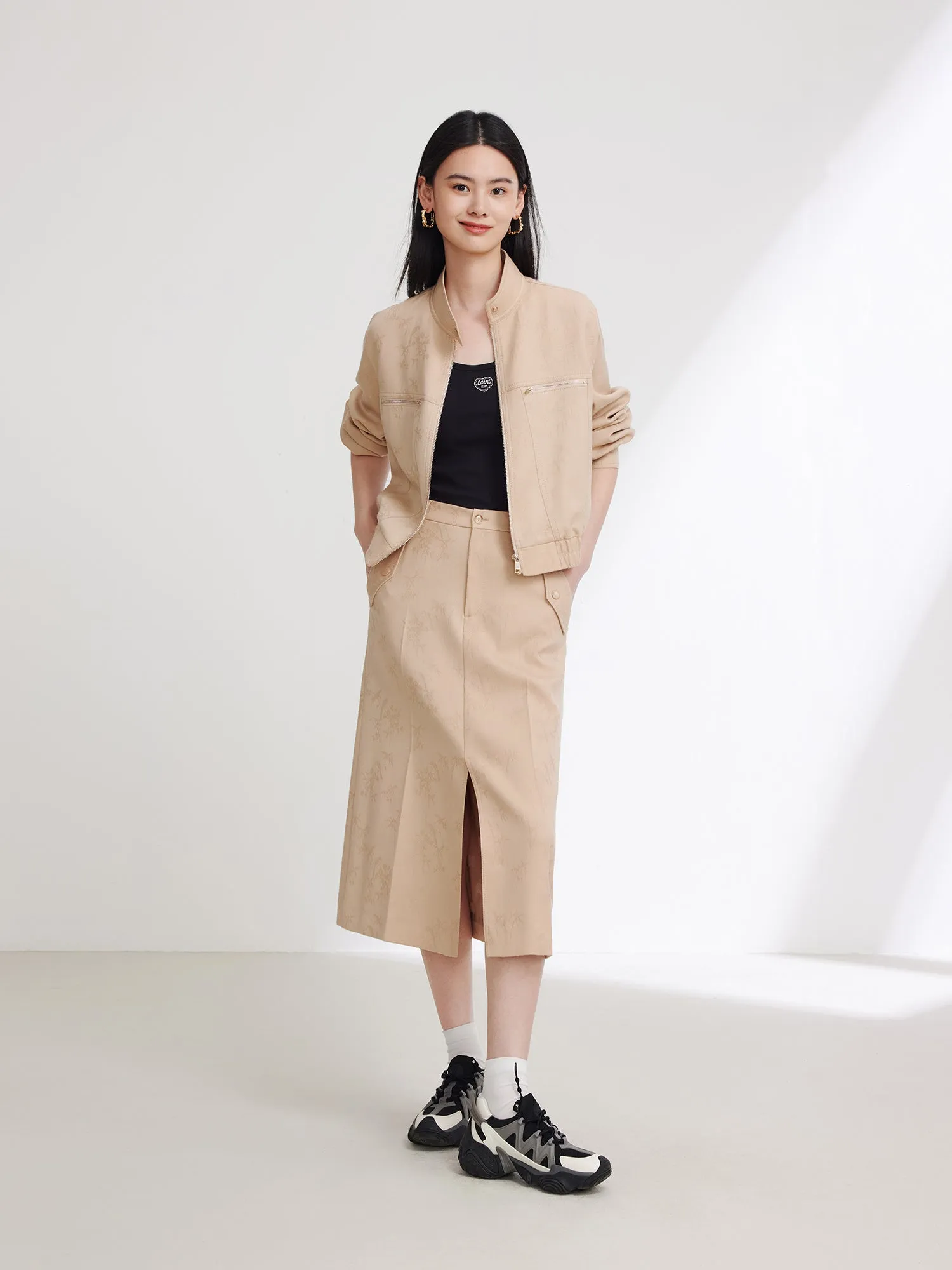 EP YAYING Woolen Stand-up Collar Coat EGJPW1233AE