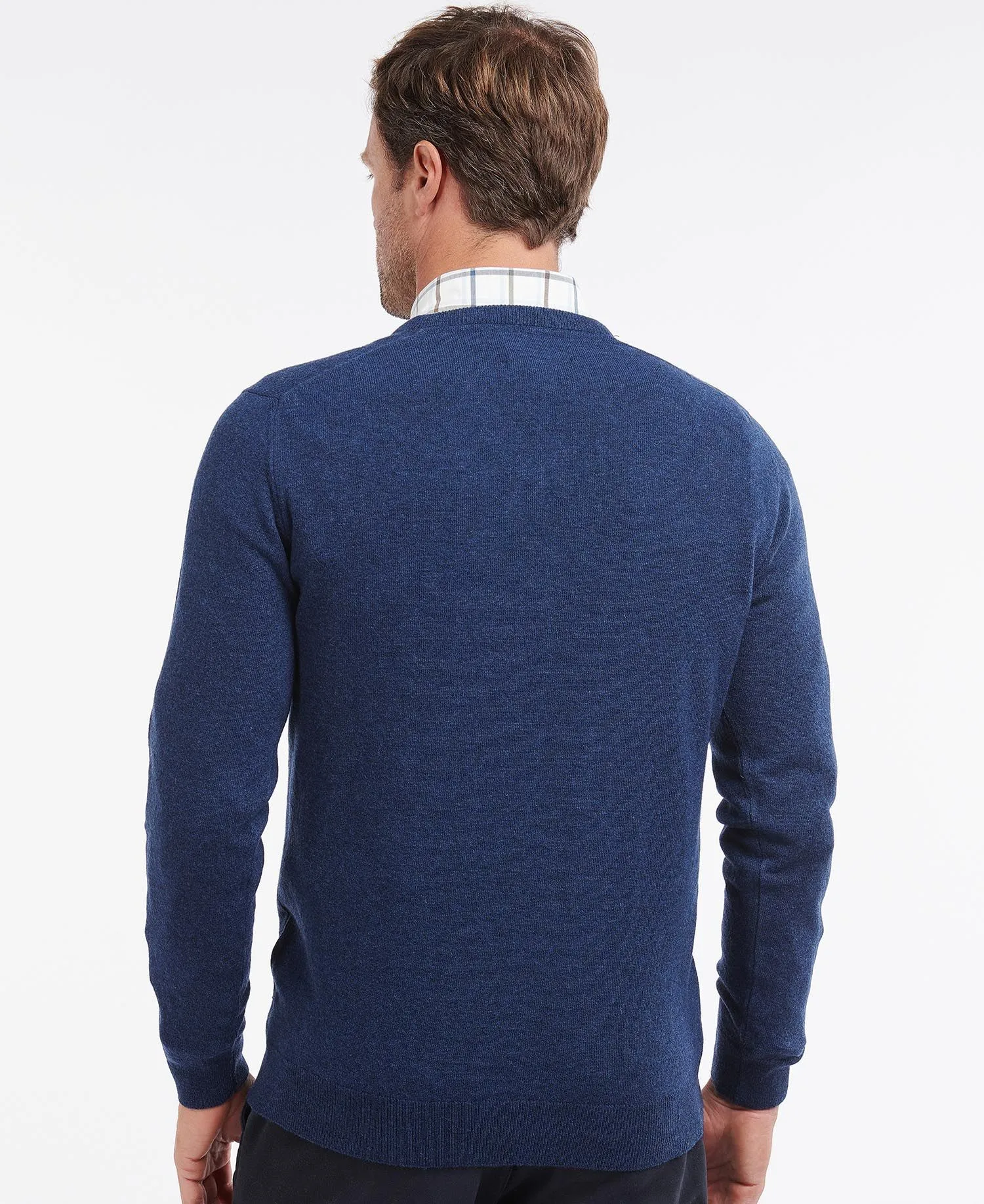 Essential Lambswool V Neck Jumper - Deep Blue