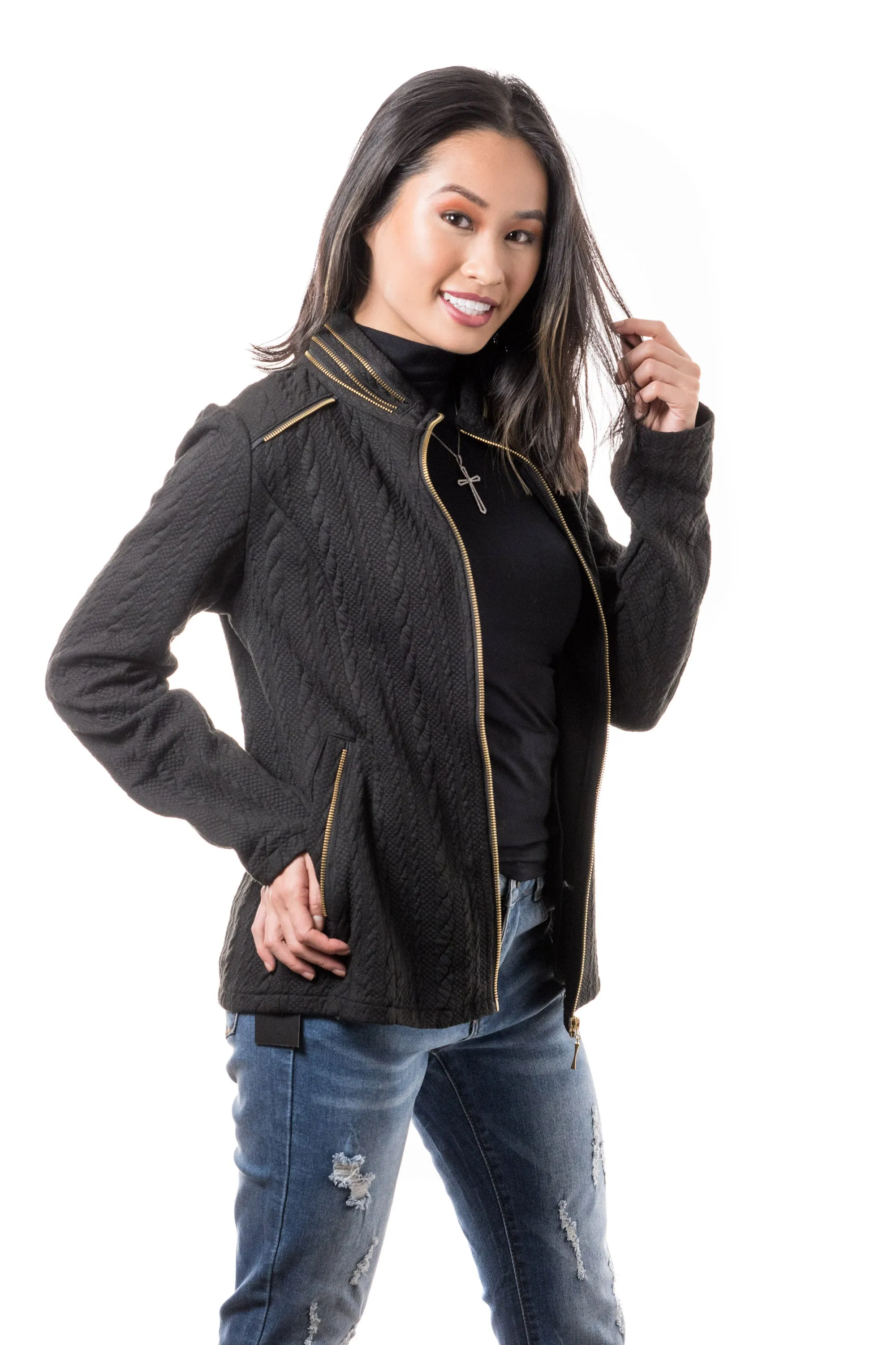 Eva Sweater- Jacket (Black)