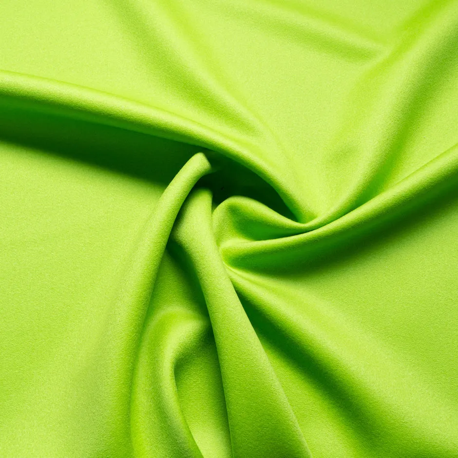 Fluorescent Green Double Faced Wool & Cashmere