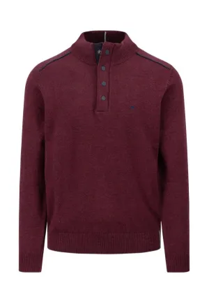 Fynch Hatton -  Cashmere Buttoned, Ruby Red