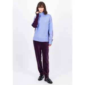 Fynch-Hatton Colourblock Rollneck Jumper in Faded Lavender 24097605