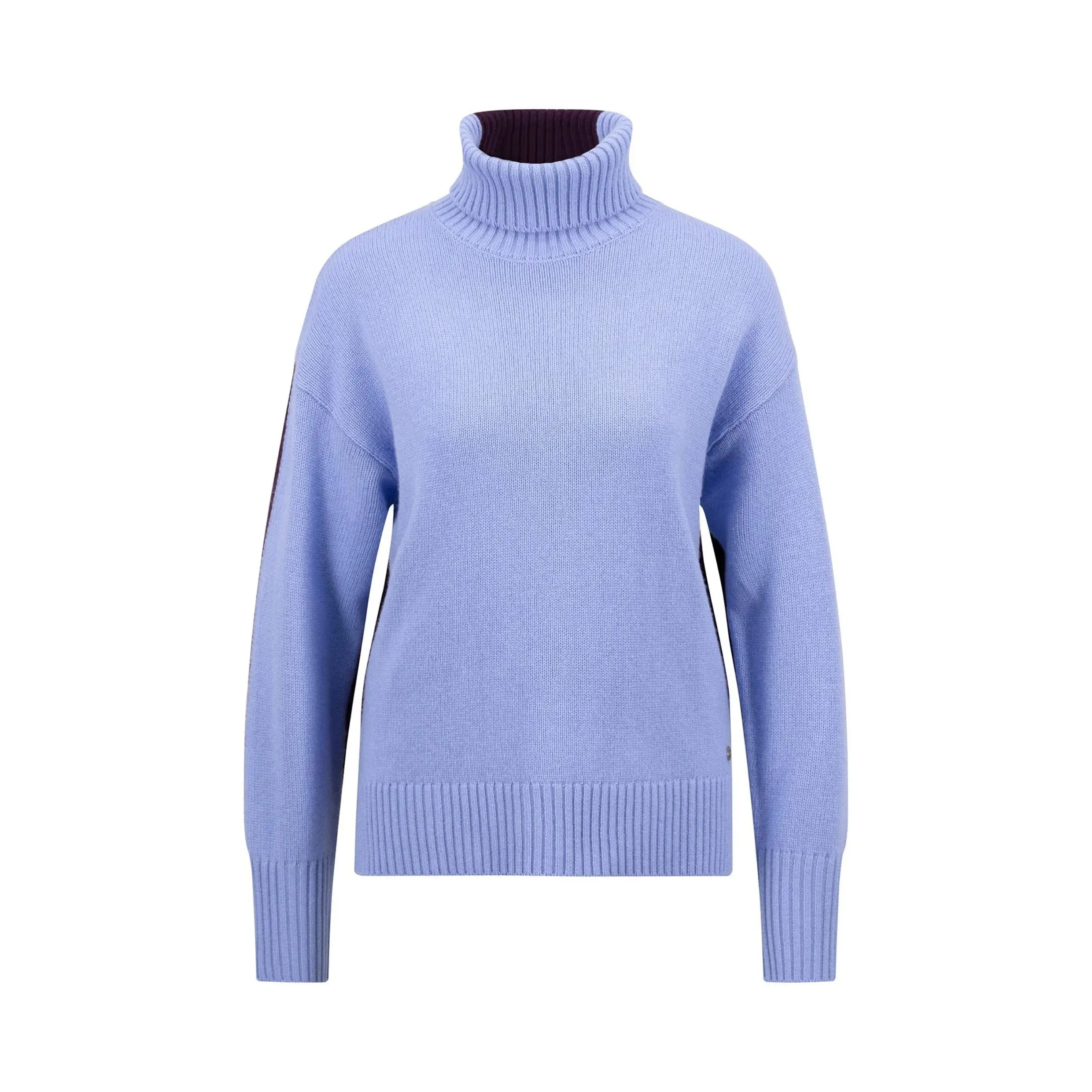 Fynch-Hatton Colourblock Rollneck Jumper in Faded Lavender 24097605