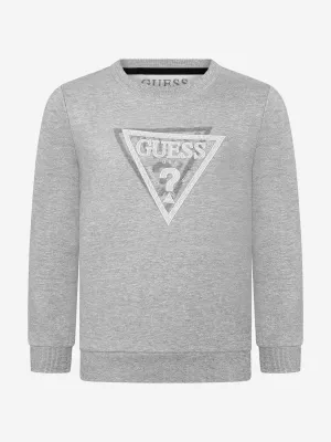 Guess Boys Cotton Logo Print Sweater