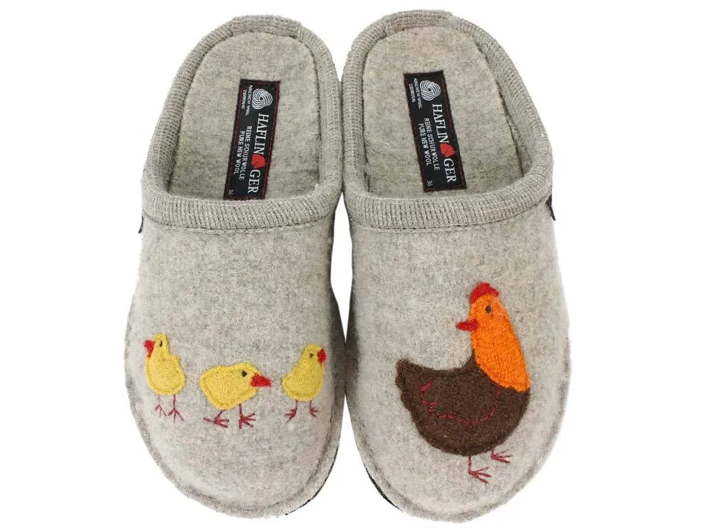 Haflinger Slippers Flair Hen Brown