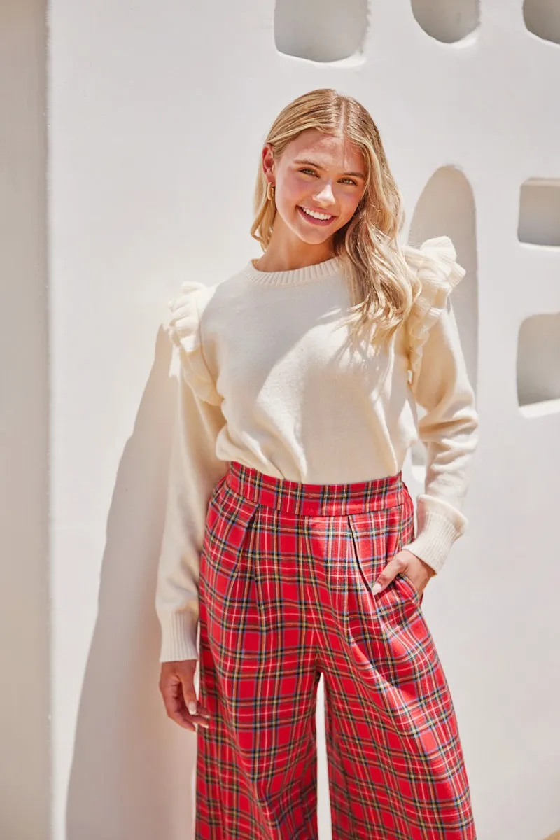 Holiday Perfection Red Plaid Pants