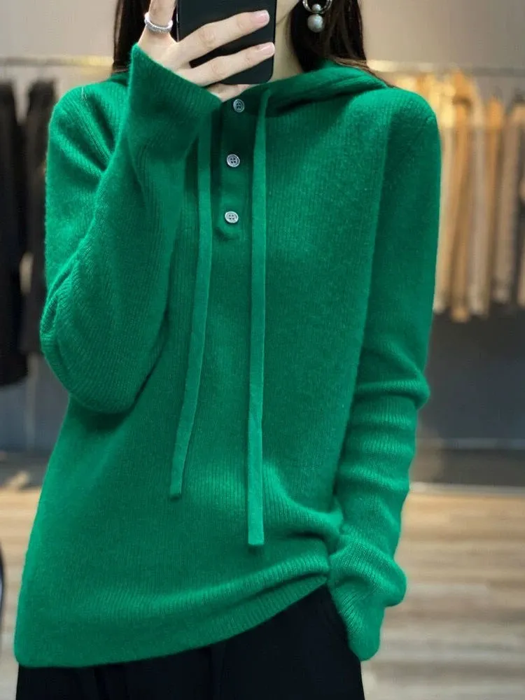 Hooded Cashmere Sweater