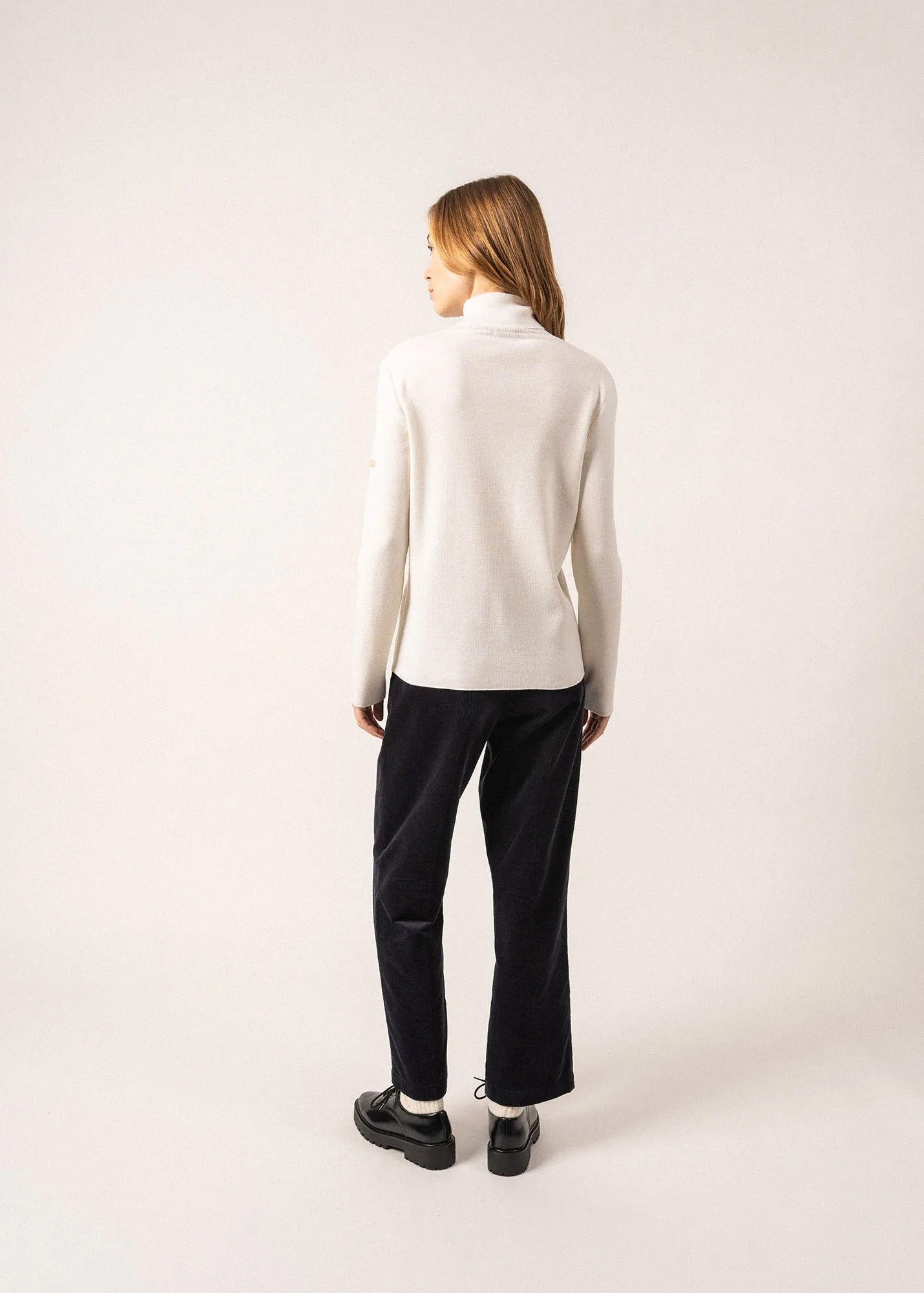 Houat turtleneck jumper - in wool (BLANC)