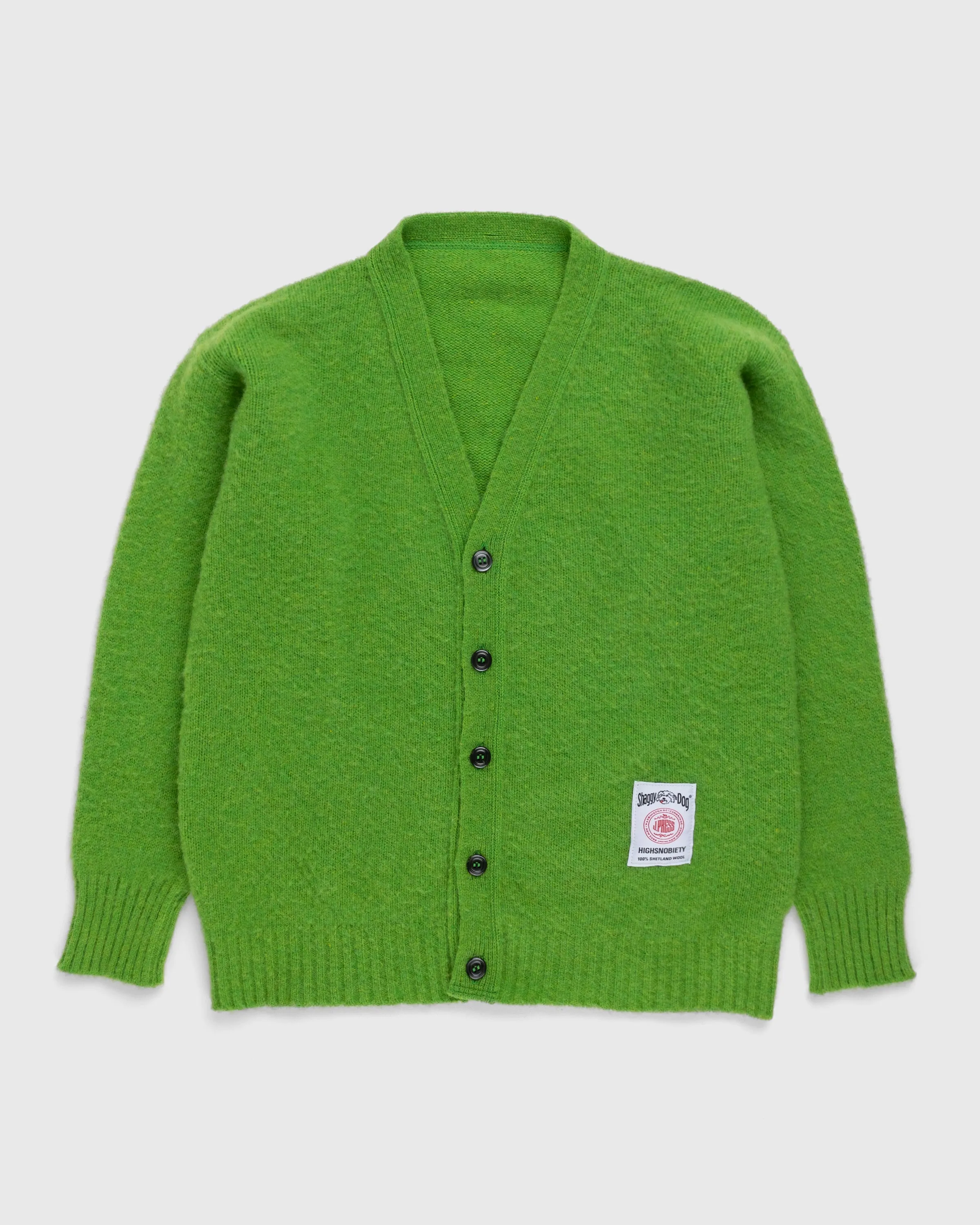 J. PRESS X HIGHSNOBIETY SHAGGY DOG CARDIGAN - GREEN