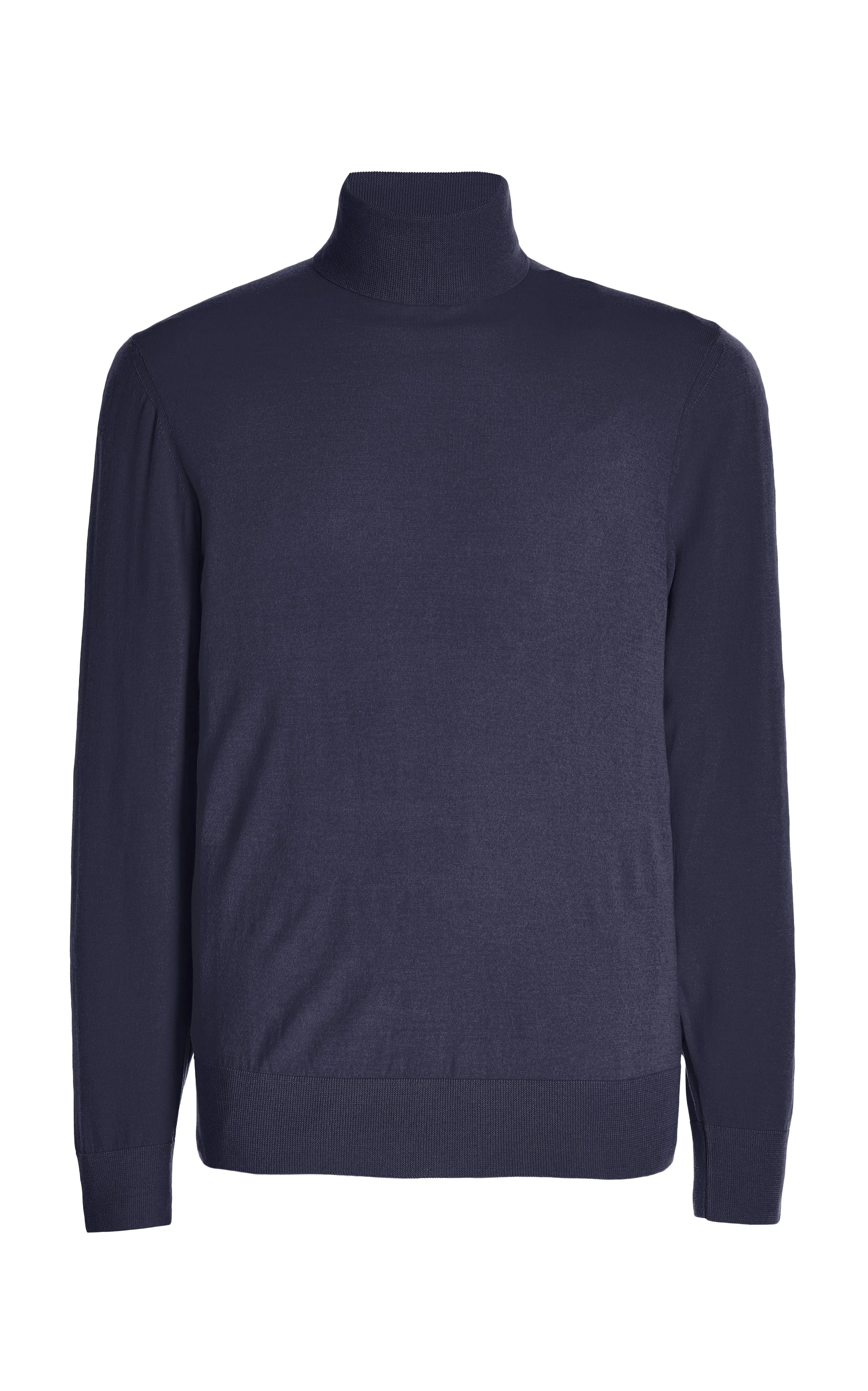 Jermaine Knit Turtleneck in Dark Navy Merino Wool