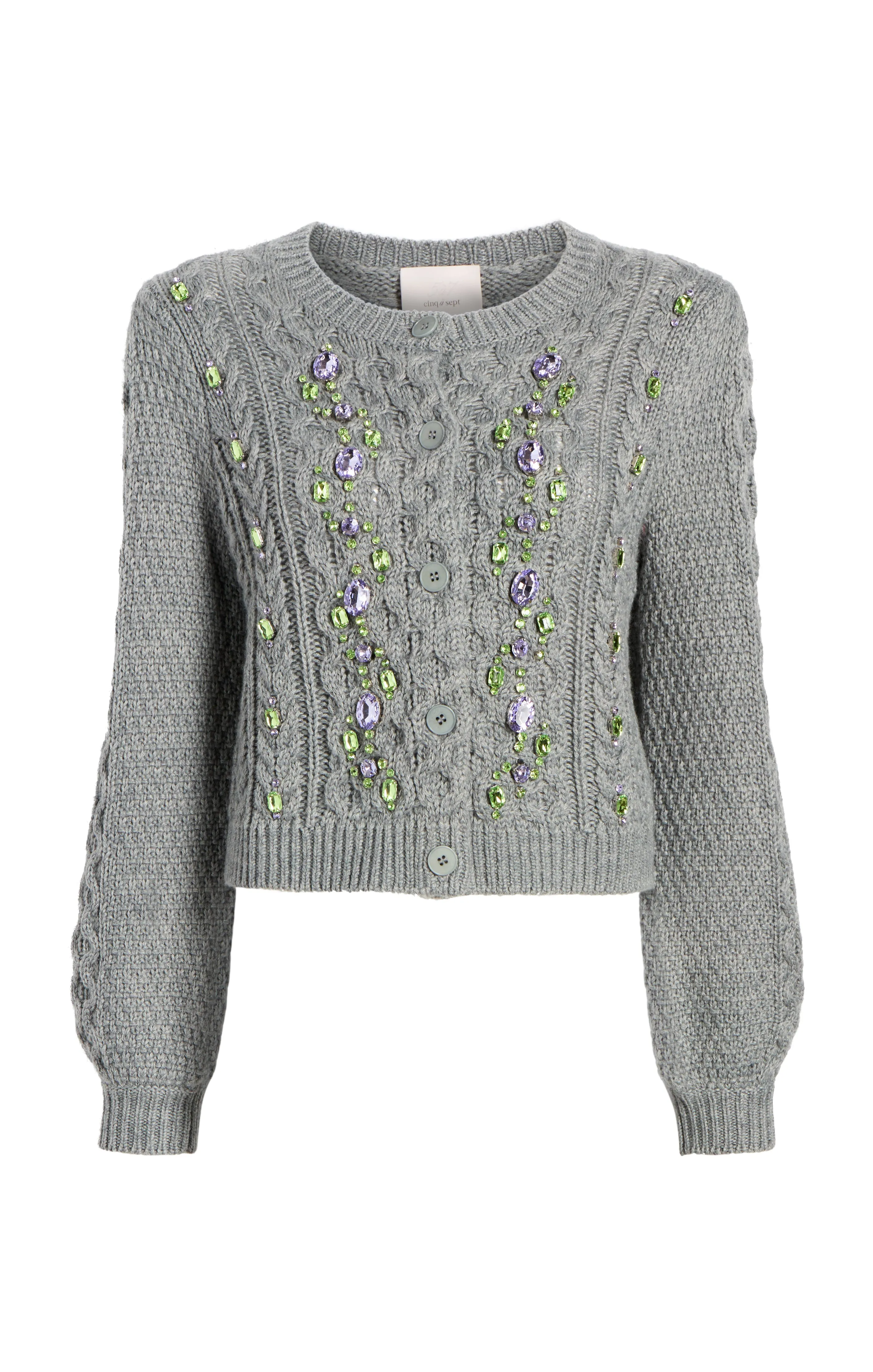 Joelle Embellished Cable Cardigan