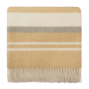 Kampai Blanket [Mustard/Off-white/Olive green]