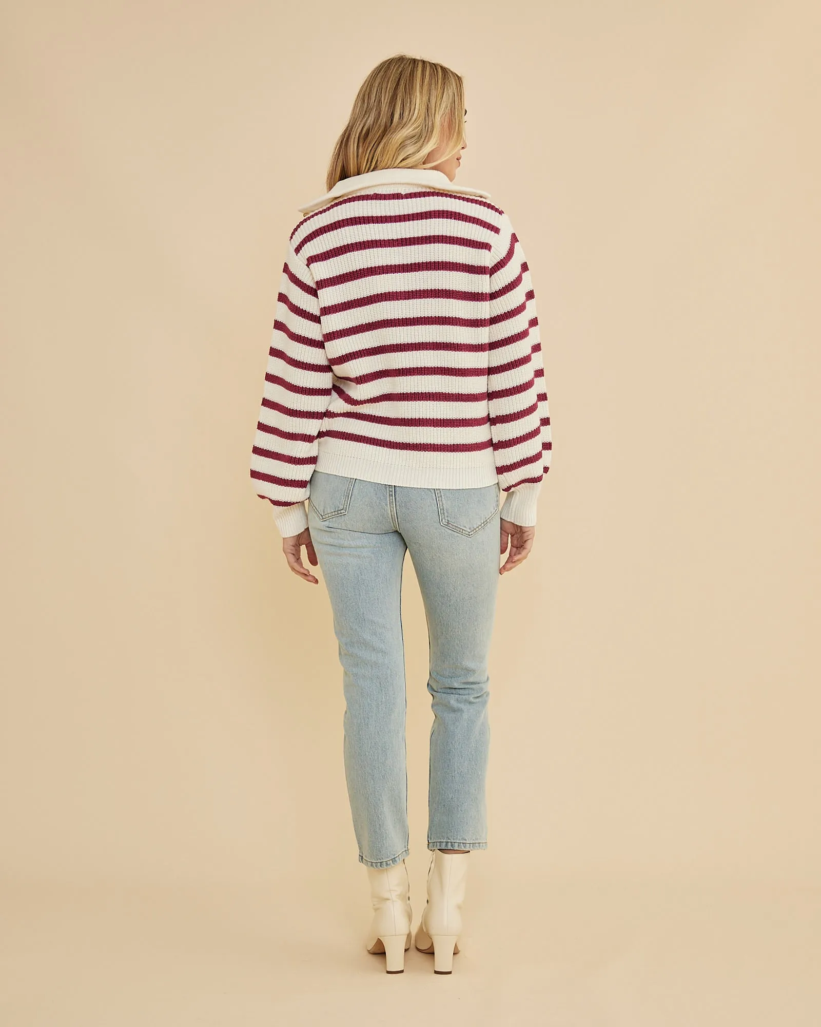 Lina Striped Knit - Mahogany