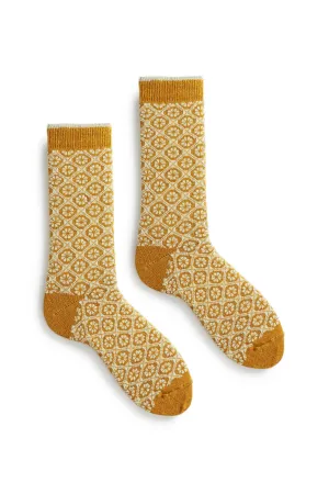 Lisa B - Medallion Crew socks