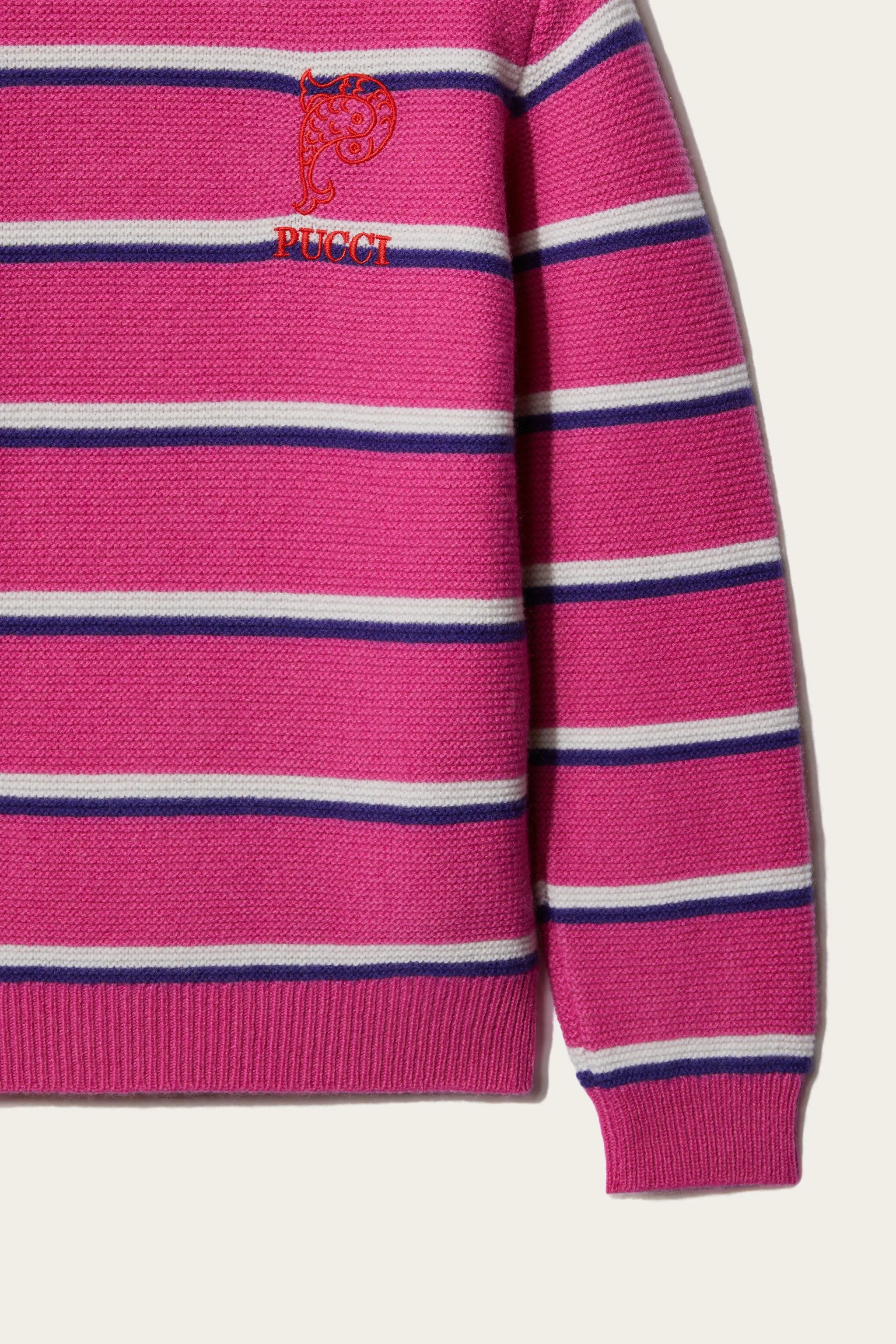 Logo-Embroidered Striped Sweater