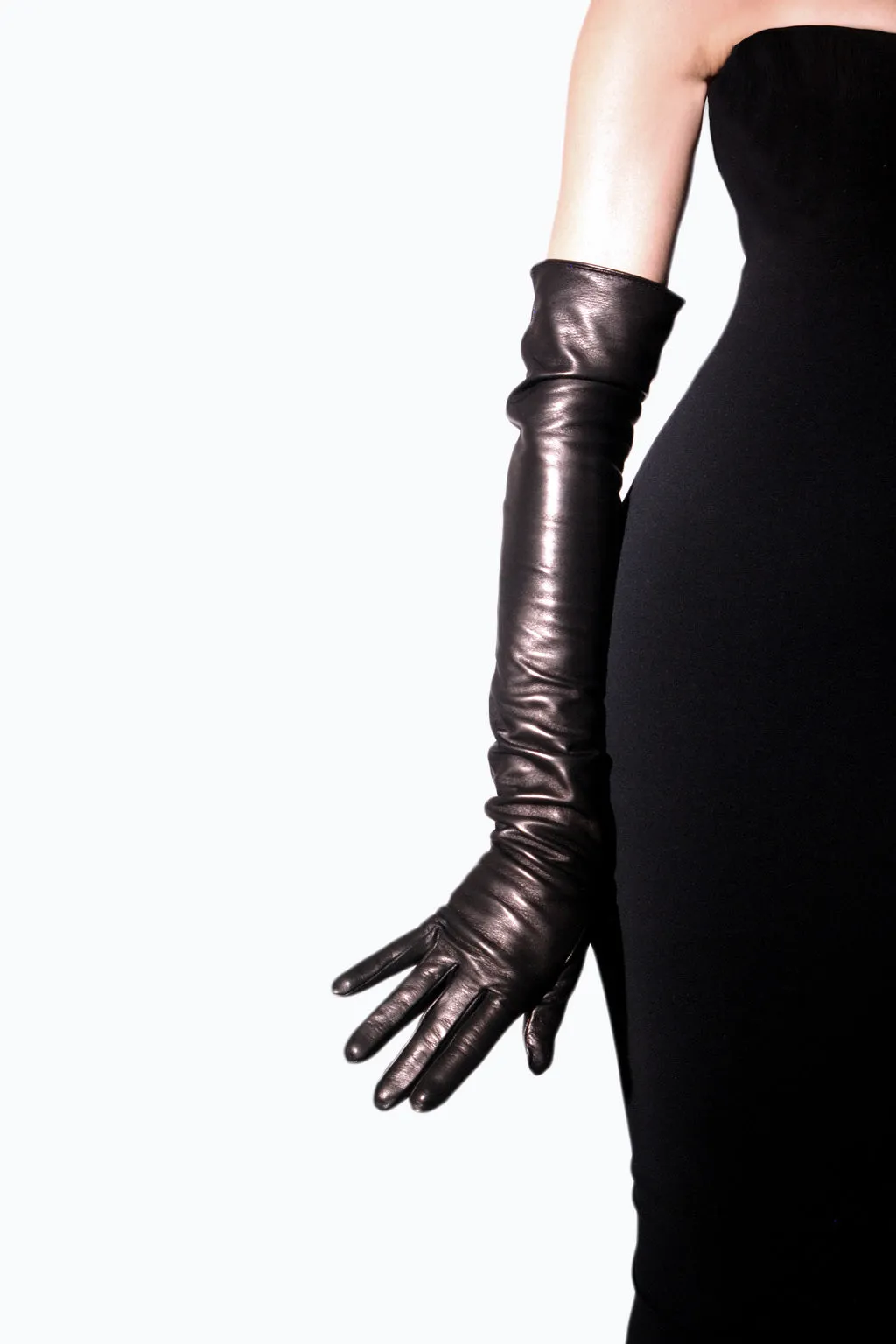 Longest opera cashmere lined gloves