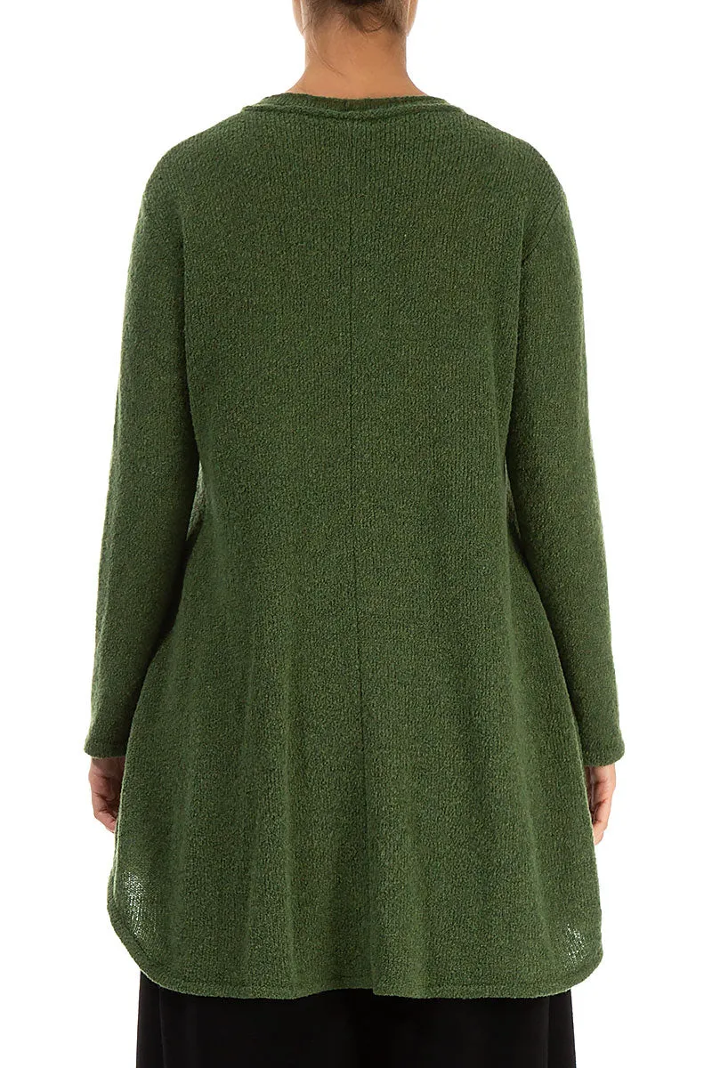 Loose Cosy Dark Sage Wool Sweater