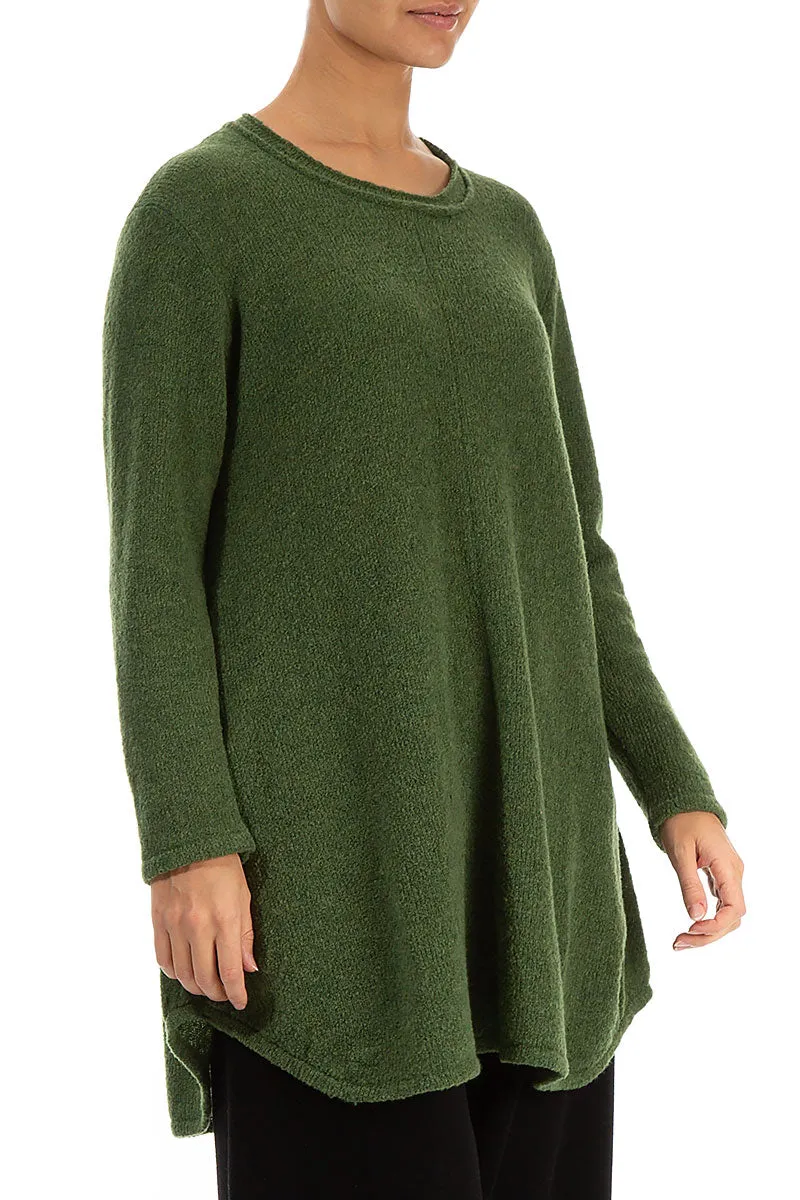 Loose Cosy Dark Sage Wool Sweater