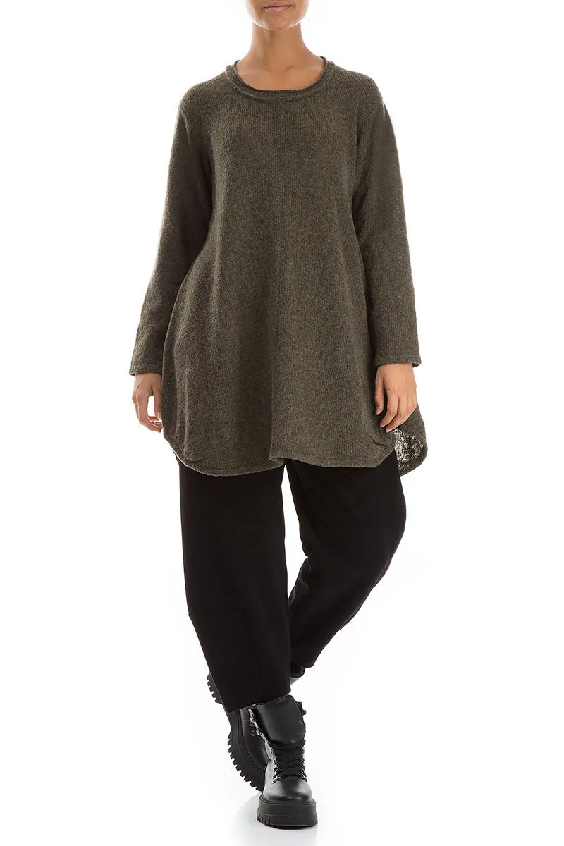 Loose Cosy Khaki Wool Sweater