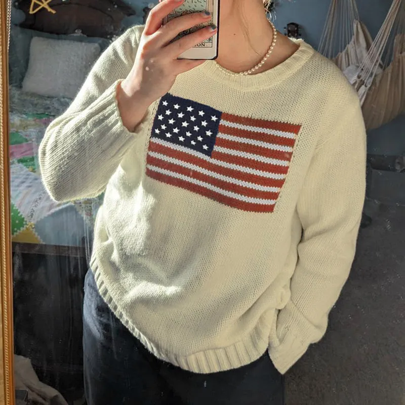 Mable American Flag Sweater