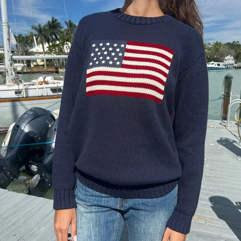 Mable American Flag Sweater