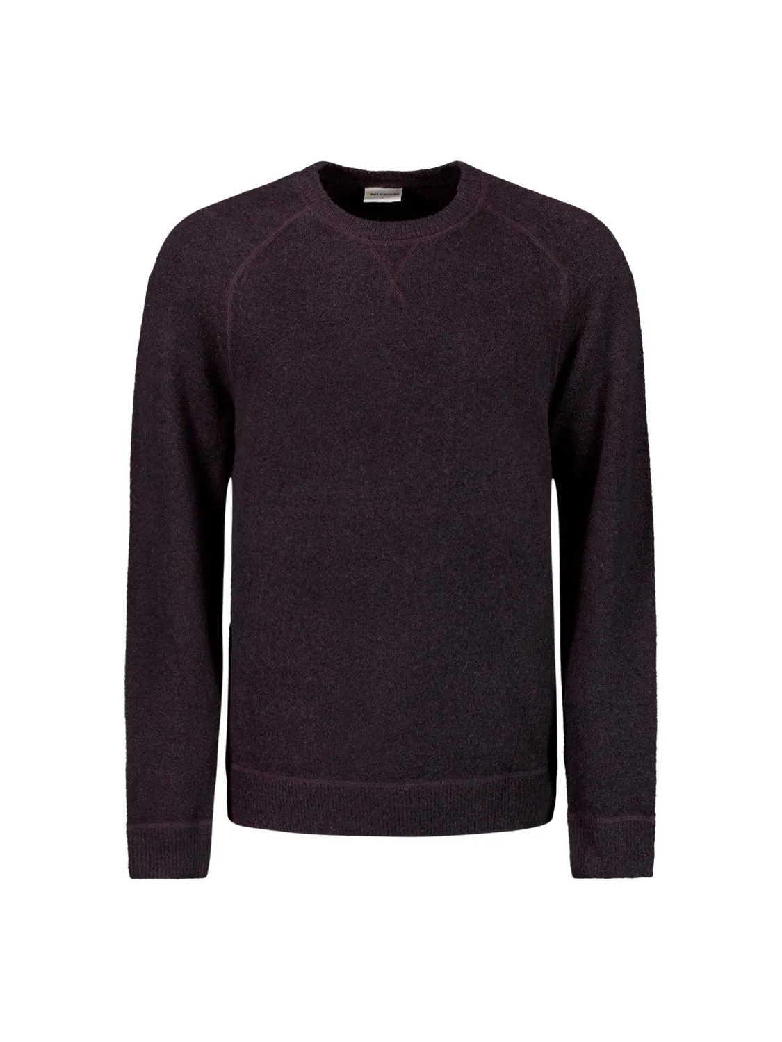 Melange Wool Sweater with Crew Neck: Timeless Comfort and Elegance | Aubergine