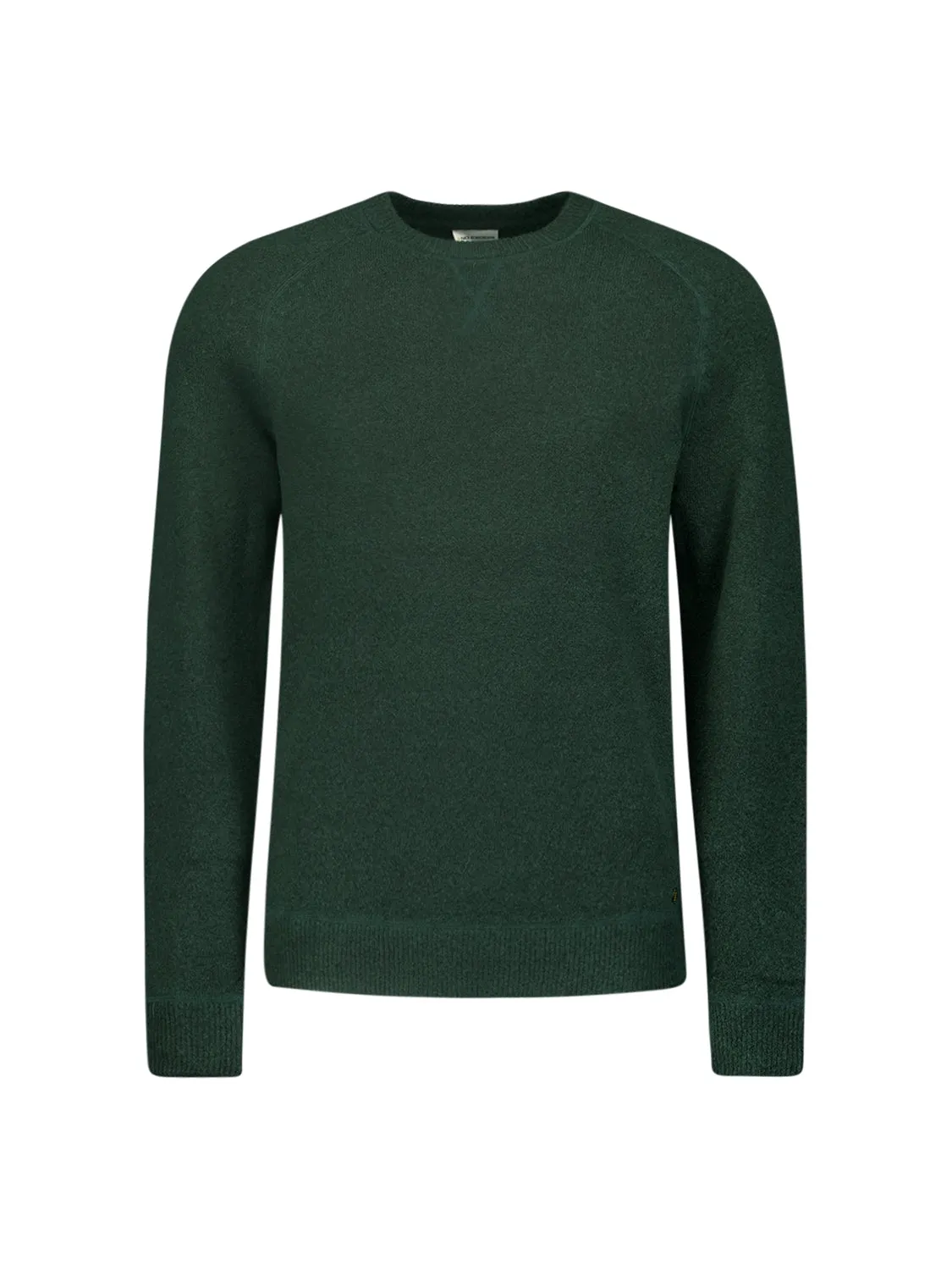 Melange Wool Sweater with Crew Neck: Timeless Comfort and Elegance | Dark Green