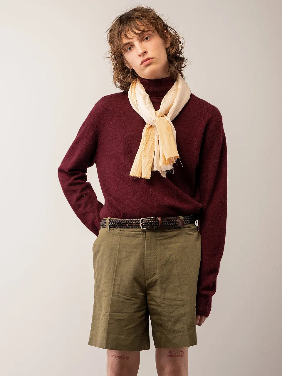 Men Turtleneck Sweater_Burgundy