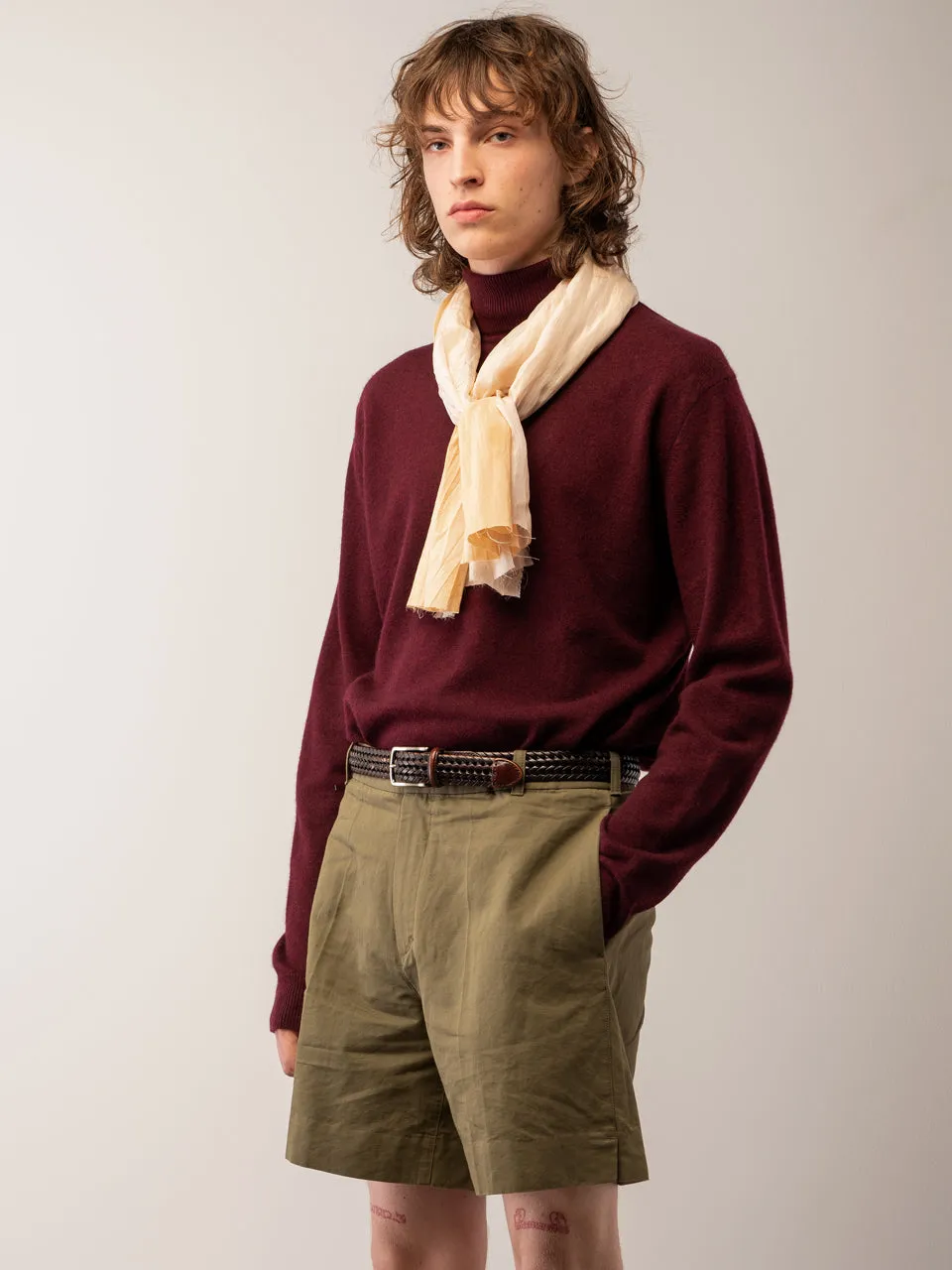 Men Turtleneck Sweater_Burgundy