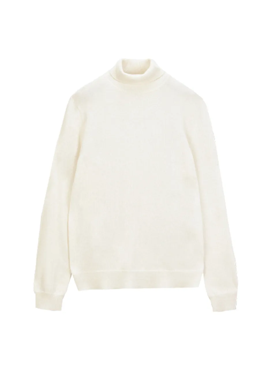 Men Turtleneck Sweater_Vintage White