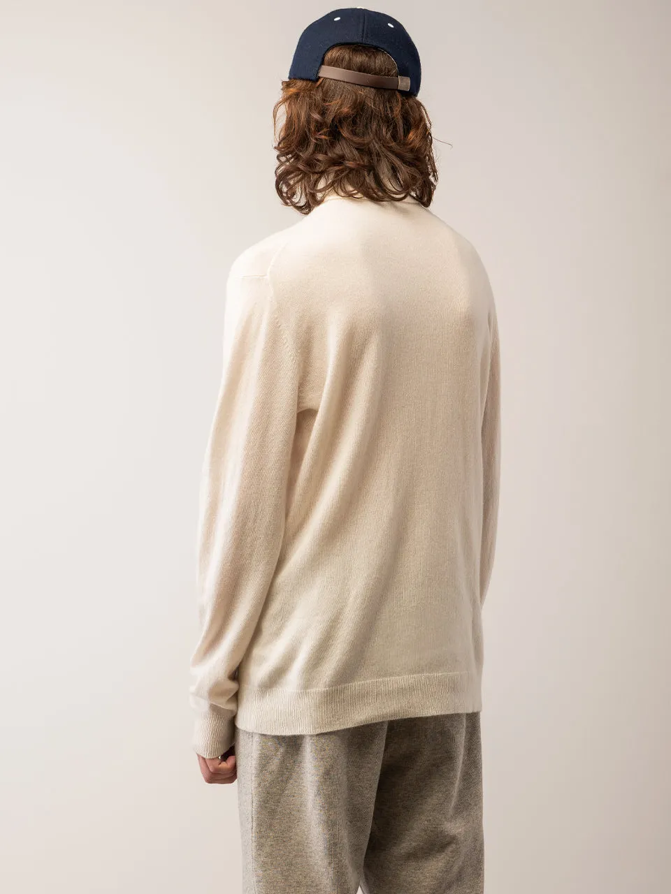 Men Turtleneck Sweater_Vintage White