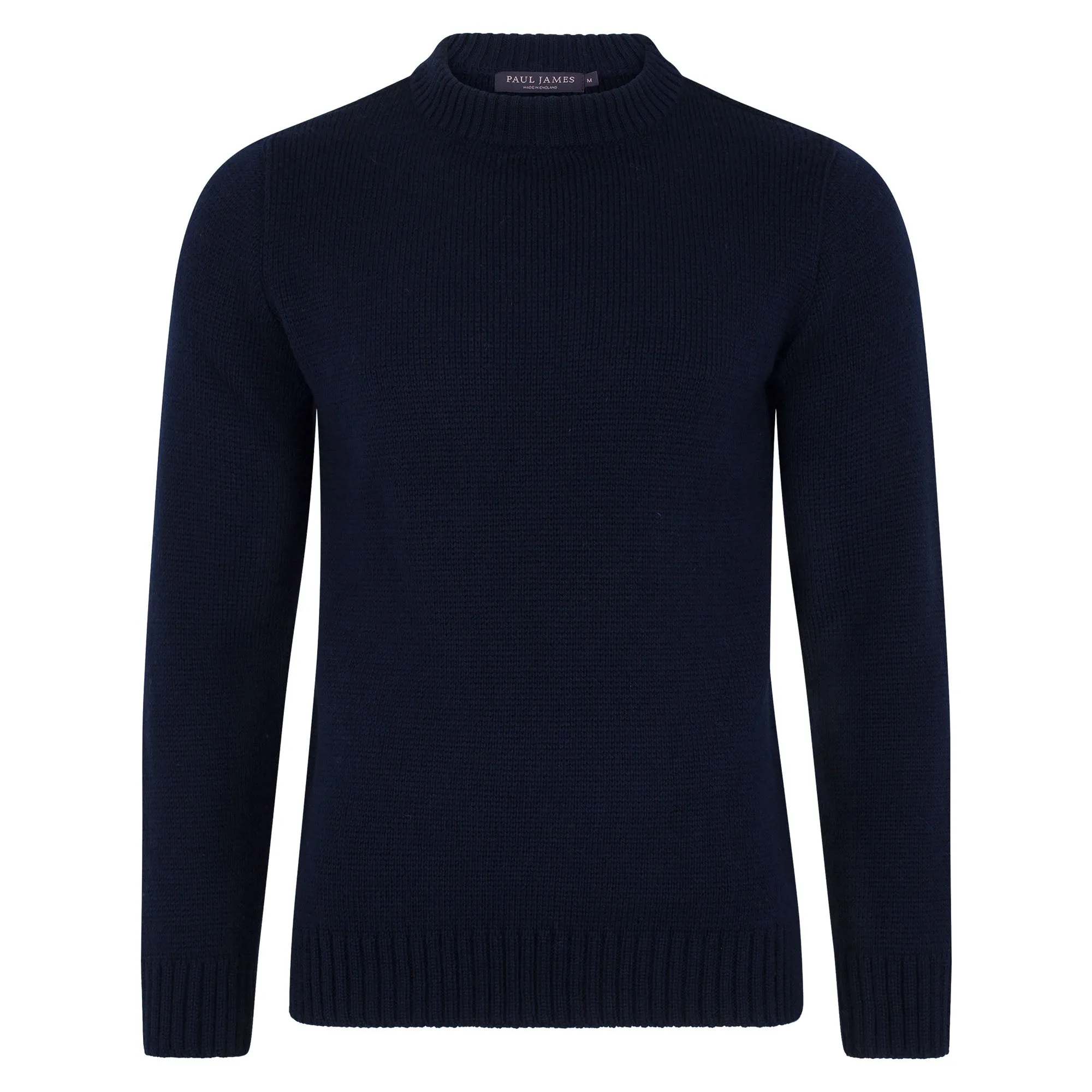 Mens Chunky Merino Wool Crew Neck Jumper