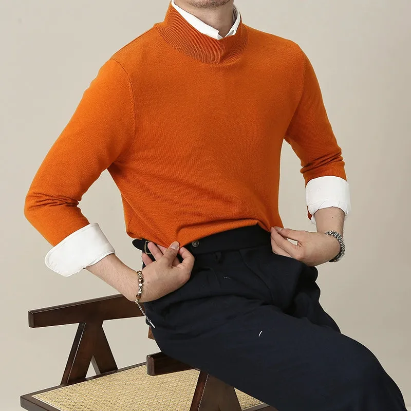 Men's Half Turtleneck Slim Fit Wool Sweater