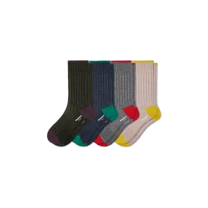 Men's Merino Wool Blend Sweater Calf Sock 4-Pack