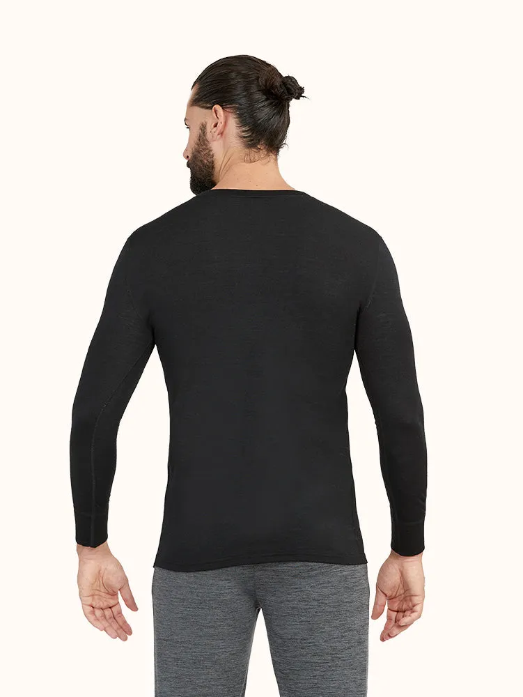 Men's Merino Wool Blend Thermal Regulation Top