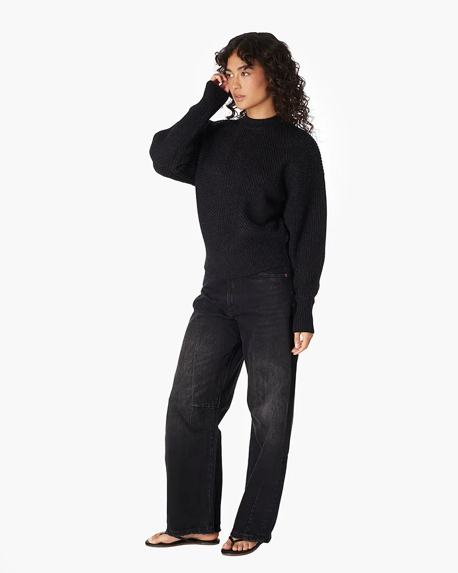 Merino Knit Crewneck - Black