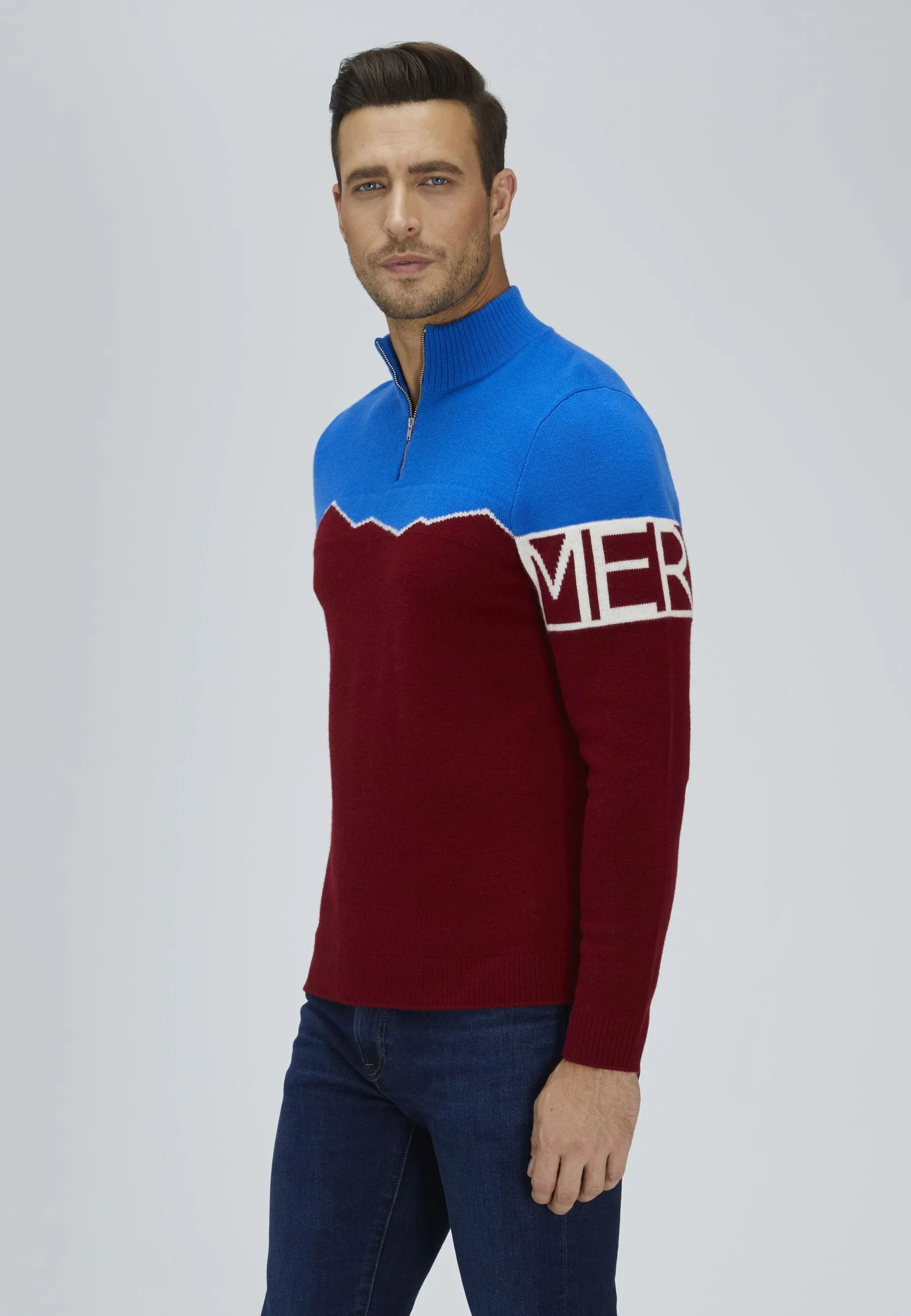 Merino Super Fine Mountain Print Sweater