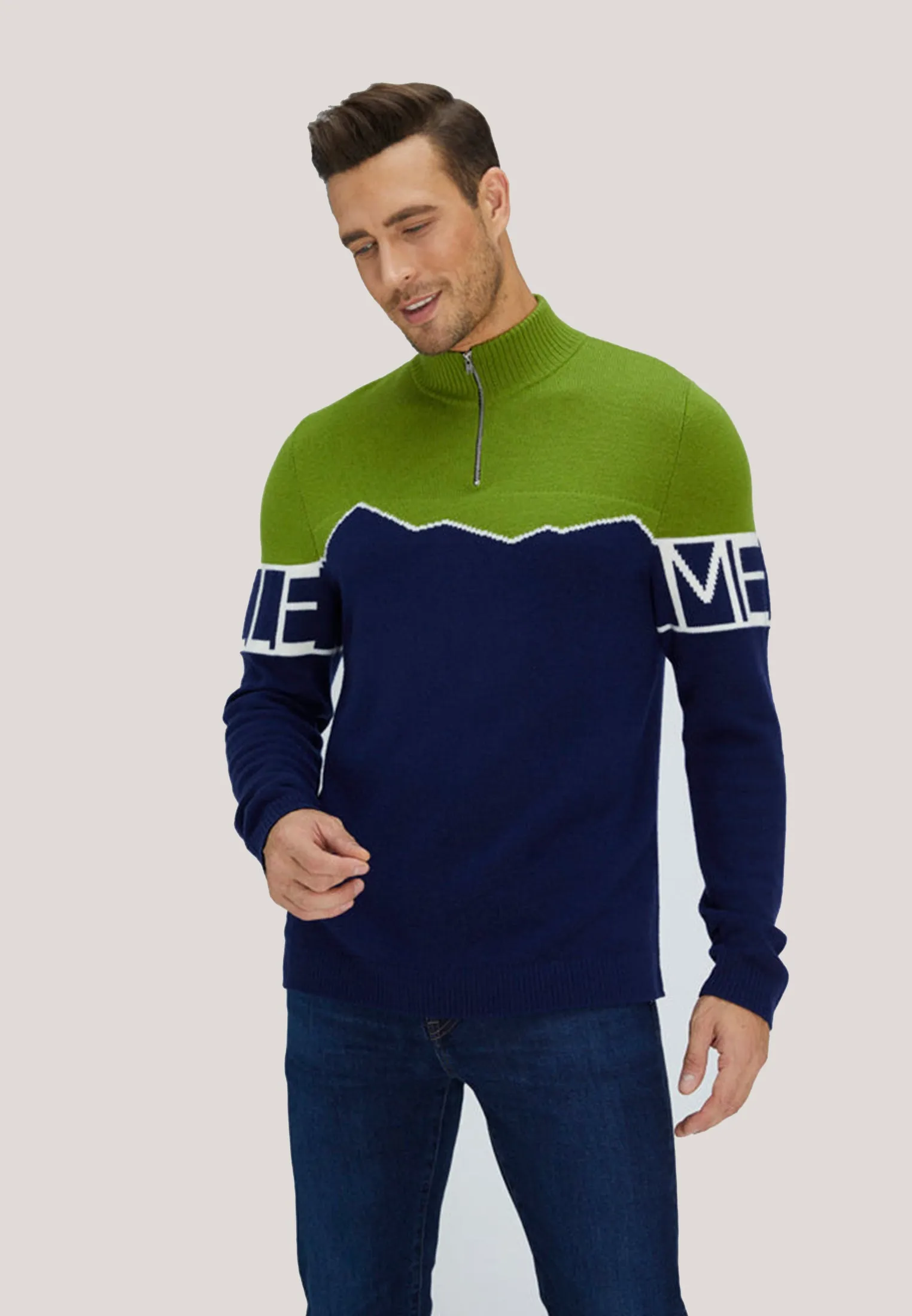 Merino Super Fine Mountain Print Sweater