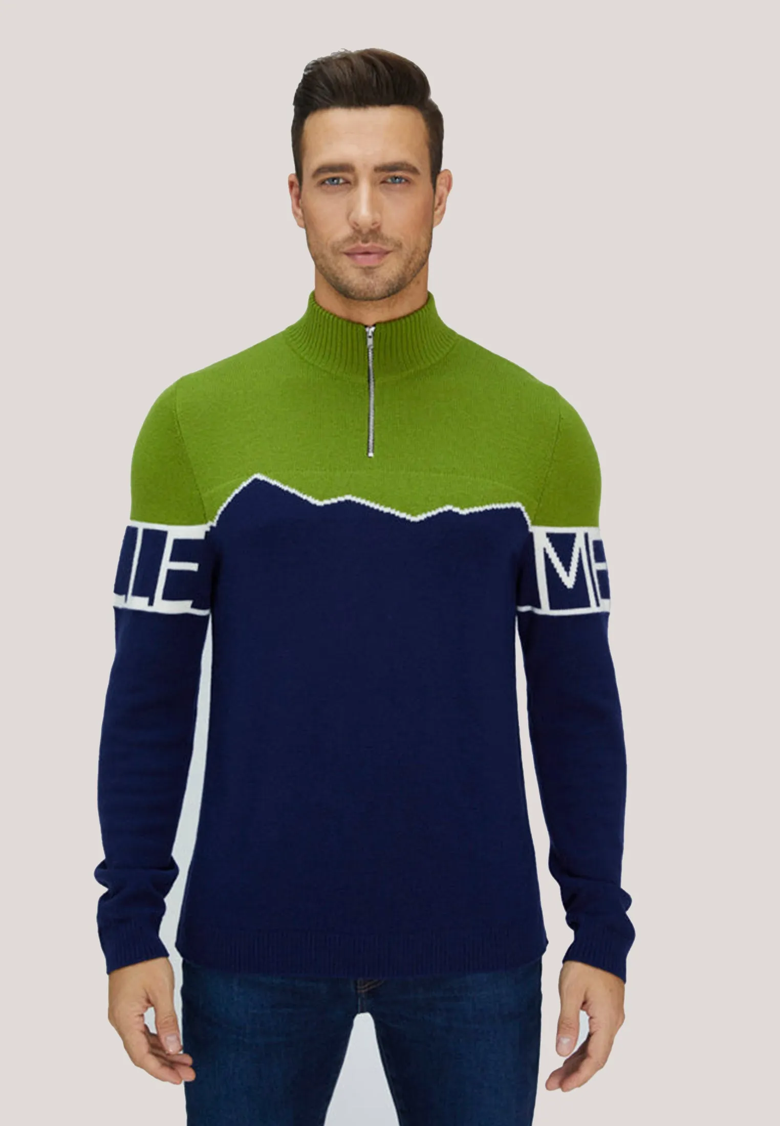 Merino Super Fine Mountain Print Sweater