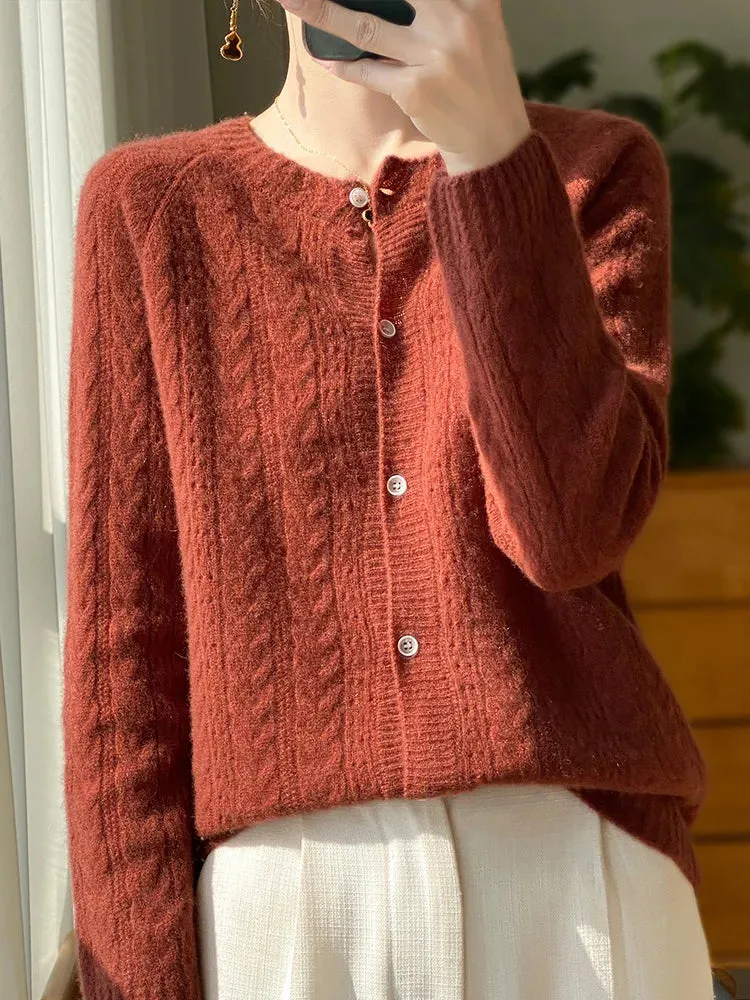 Merino Wool Cardigan Sweater