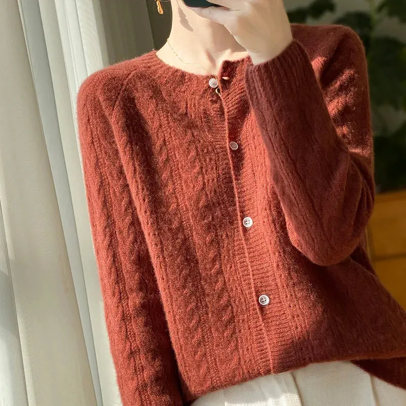 Merino Wool Cardigan Sweater