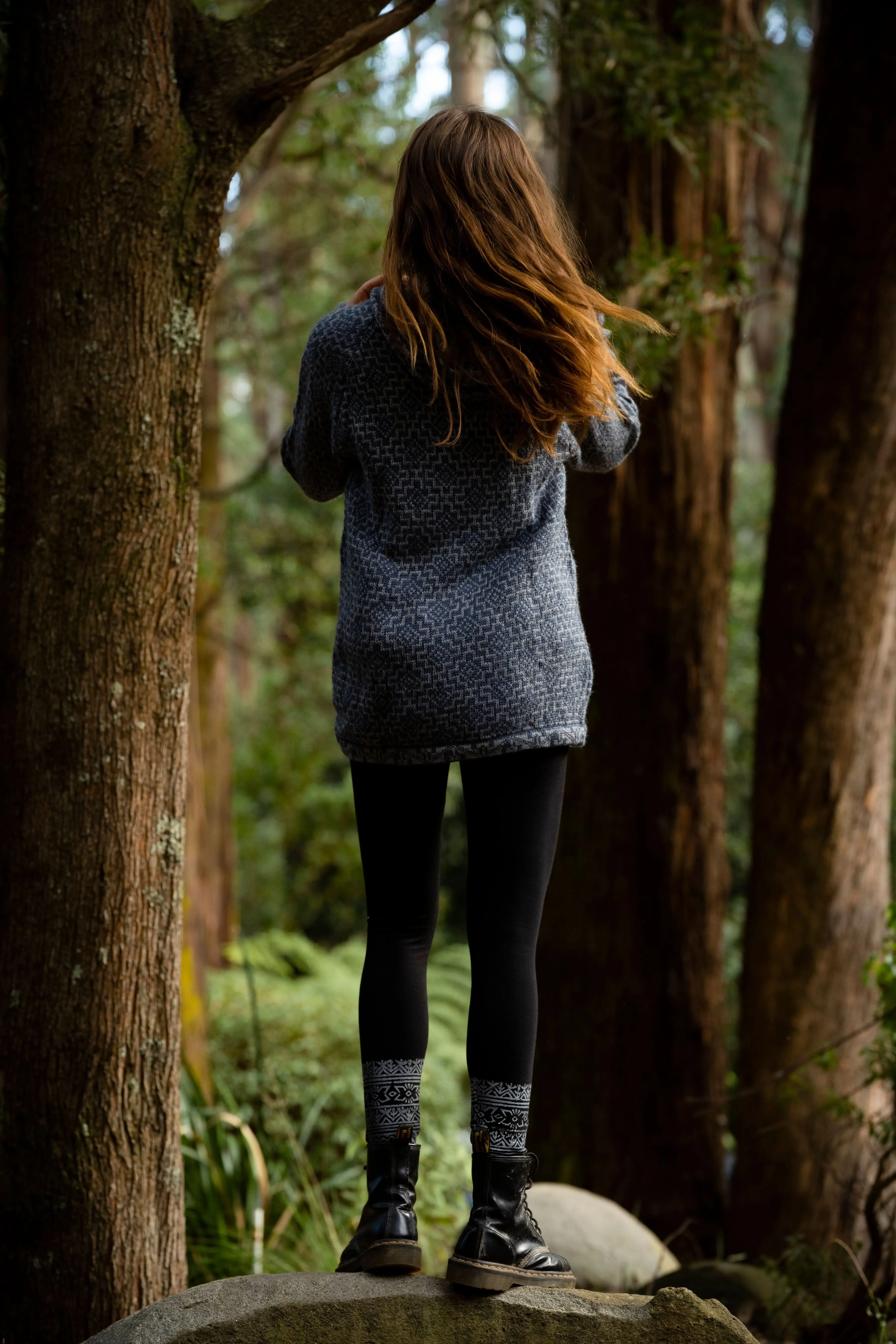 Mountain Alpaca Sweater - Blue