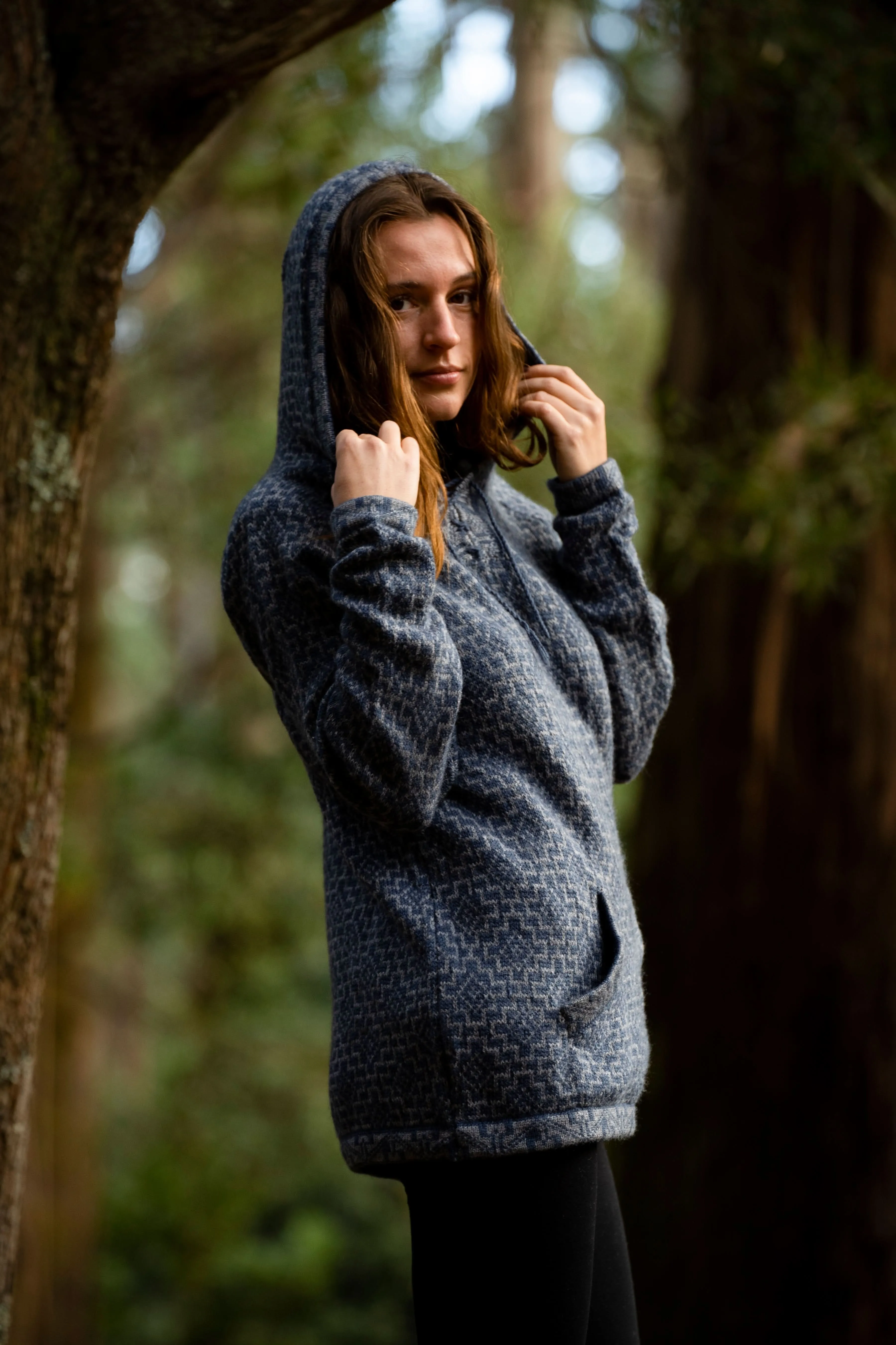 Mountain Alpaca Sweater - Blue