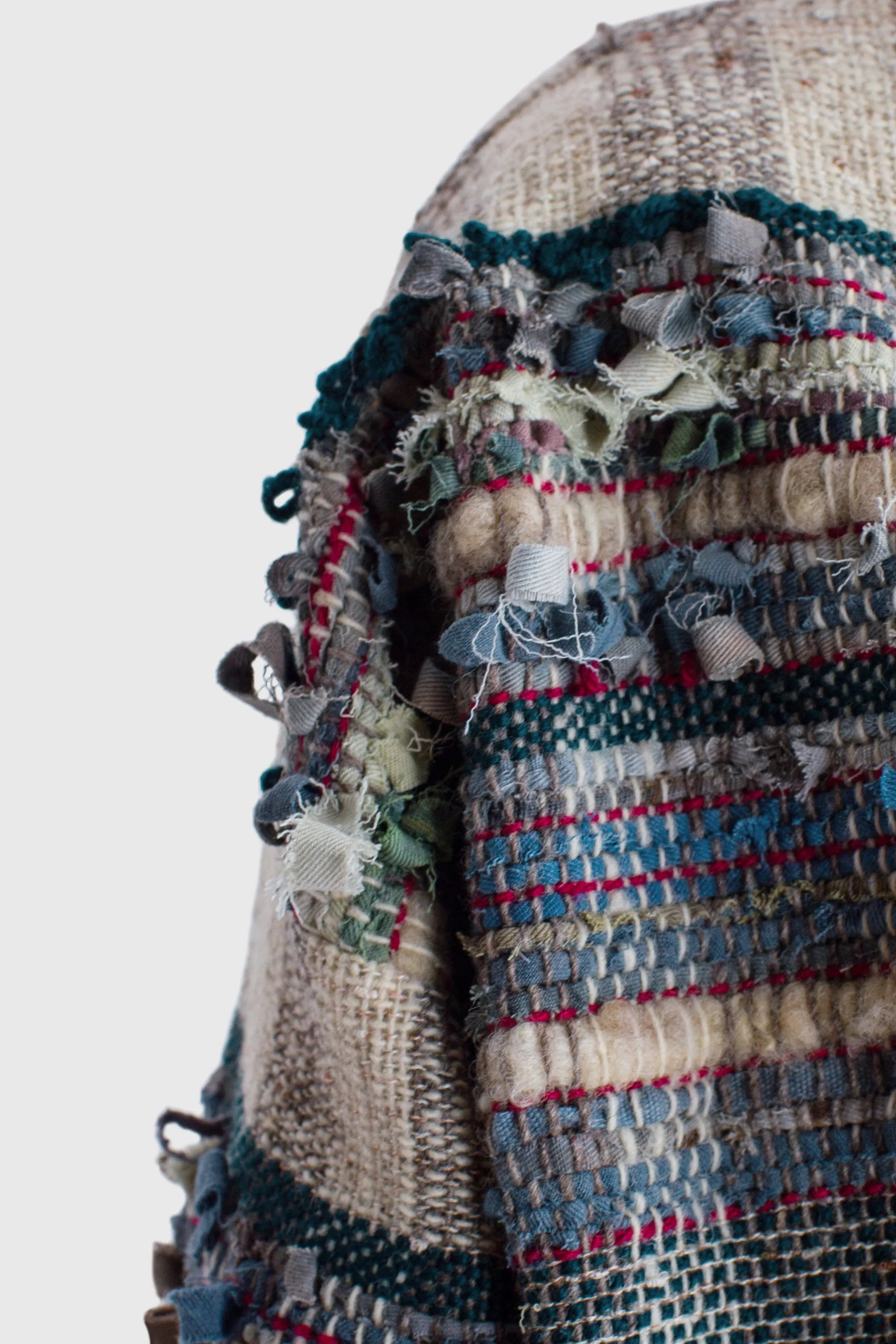 Multicolored Extruded Woven Sweater