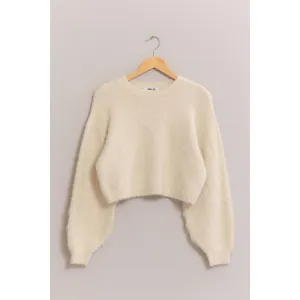 Nastia Wool Blend Cropped Sweater