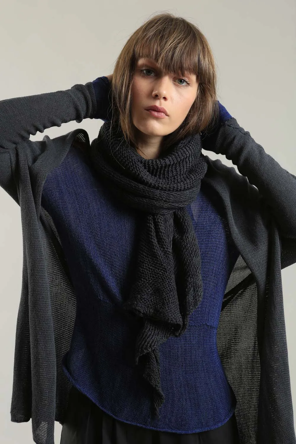 Orta Light Bamboo & Soy warm Cardigan - Charcoal