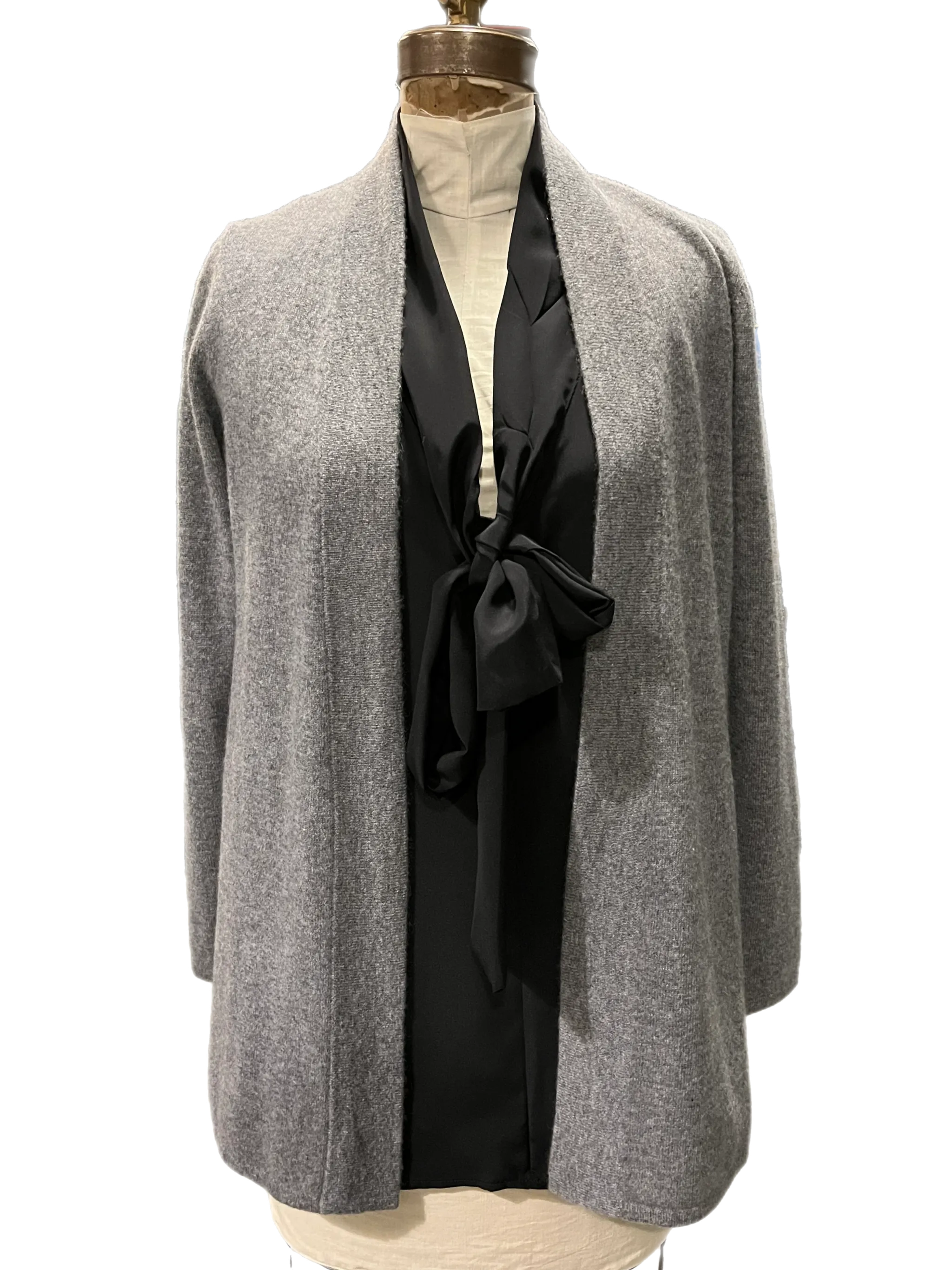 Our classic open cashmere duster *available in black, charcoal, camel and fuchsia