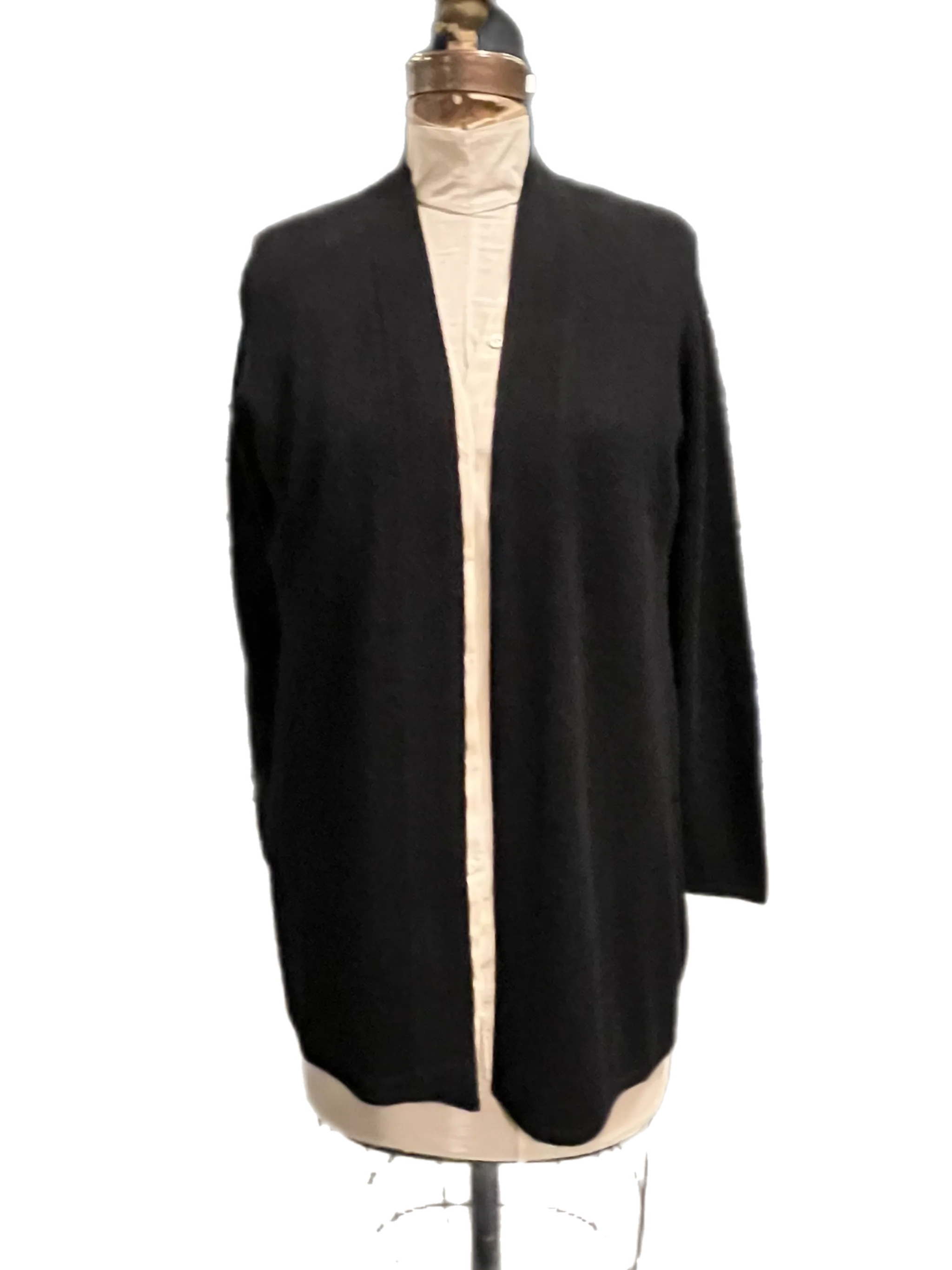 Our classic open cashmere duster *available in black, charcoal, camel and fuchsia